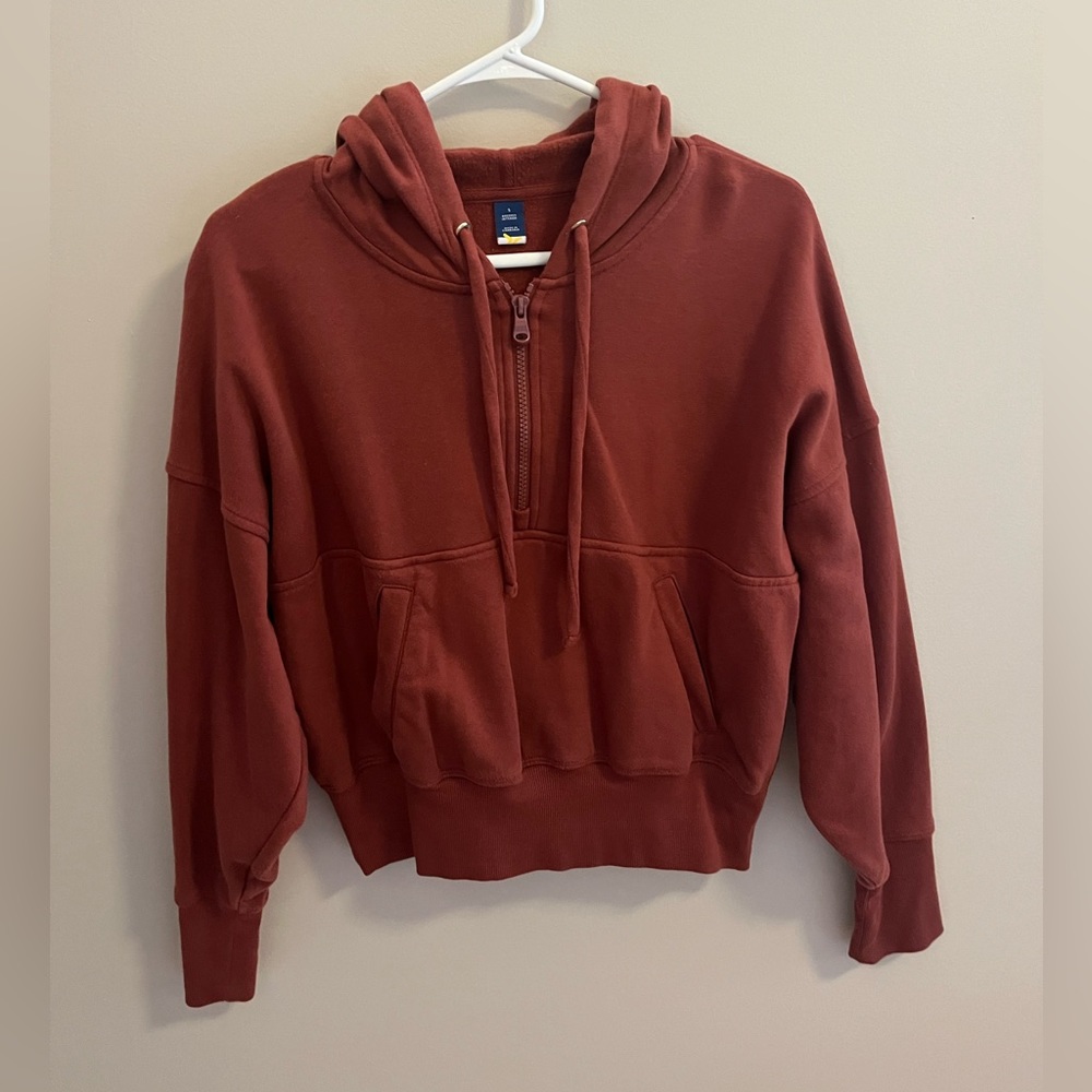 Old Navy orange quarter zip hoodie